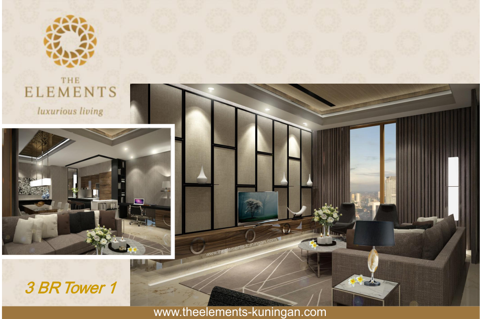Apartment Unit 3 Bedroom Tower 1 The Elements Kuningan Luxurious Living at Kuningan Jakarta by Sinarmas Land